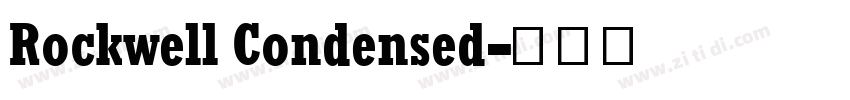Rockwell Condensed字体转换